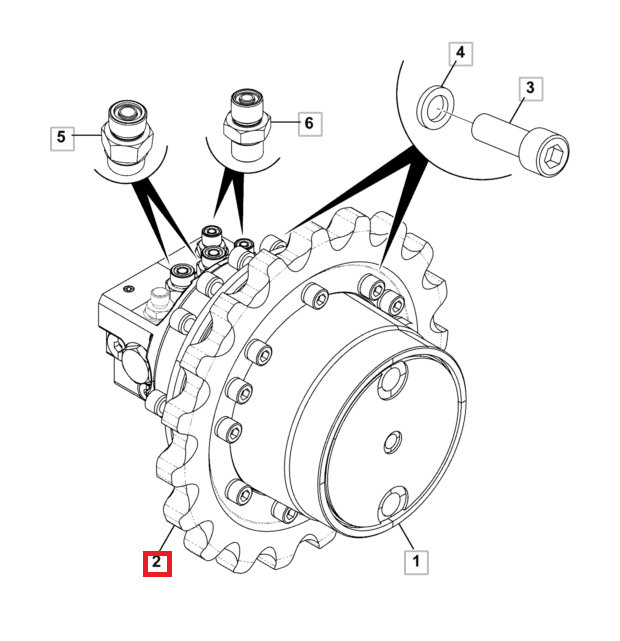 Приводное колесо MINI JCB 8020 332/R9673 333 / S7346