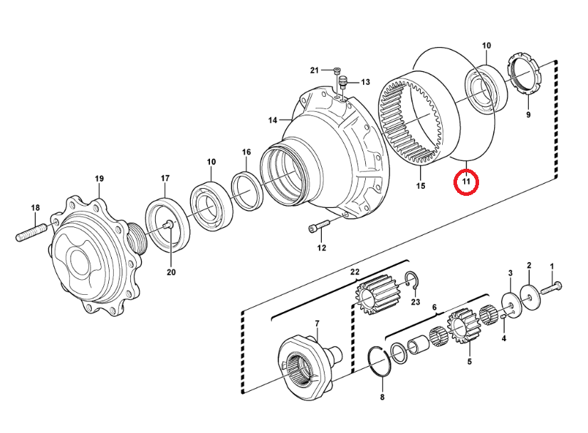 ORING СТУПИЦЫ ЗАДНЕГО КОЛЕСА VOLVO BL61 BL71