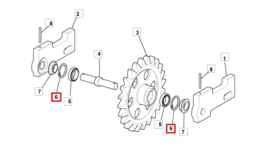 SEGER КОЛЕСА ПОДШИПНИКА JCB МИНИ 8014 8018 2203/1060