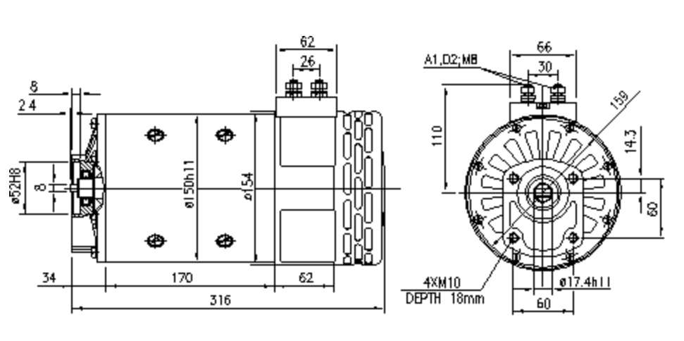 SILNIK ISKRA 24 В, 3 кВт, 11.212.301 AMP4540