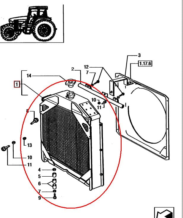 РАДИАТОР NEW HOLLAND CASE 84172100 - 5096595 - 5099122