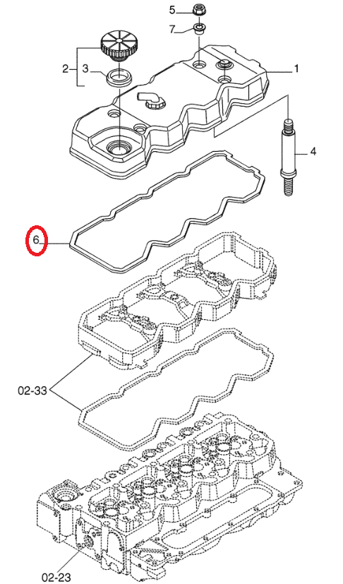 ПРОКЛАДКА КРЫШКИ КЛАПАНА ВЕРХНЯЯ STEYR PROFI 4899228