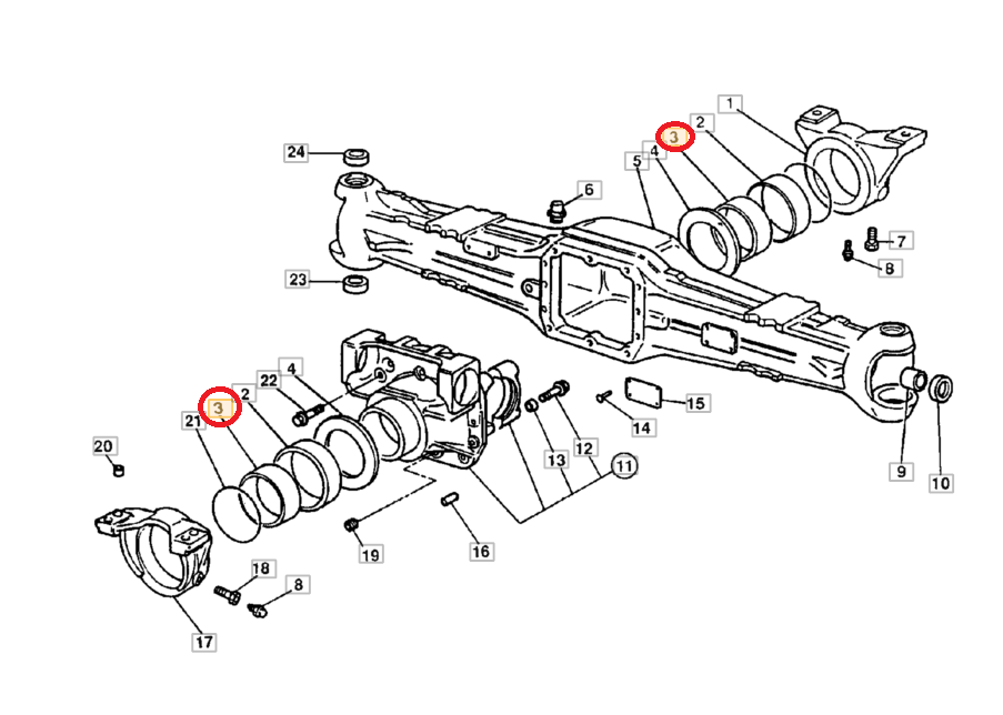ВТУЛКА ПОДВЕСКИ ПЕРЕДНИЙ МОСТ KOMATSU WB CARRARO