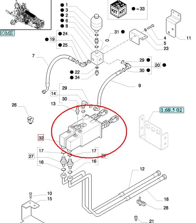 Помпа для гама NEW HOLLAND CASE STEYR 87315873 - 87754484 - 47777898