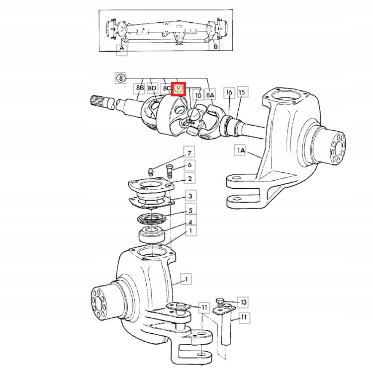 ПОЛУОСНЫЙ КРЕСТ JCB 3CX 4CX 914/86202 SPICER !!!
