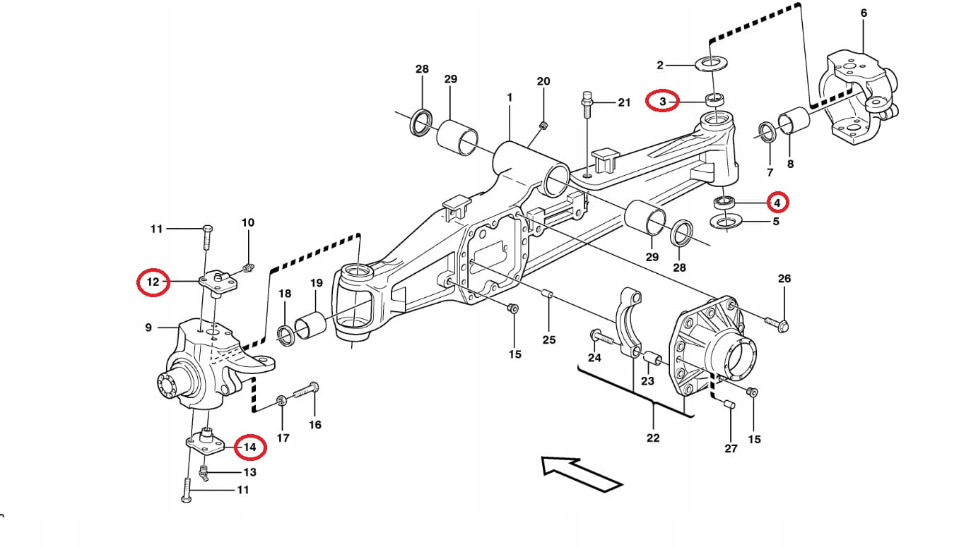 КОМПЛЕКТ ШТИФТ КРОССОВЕРА CASE CARRARO