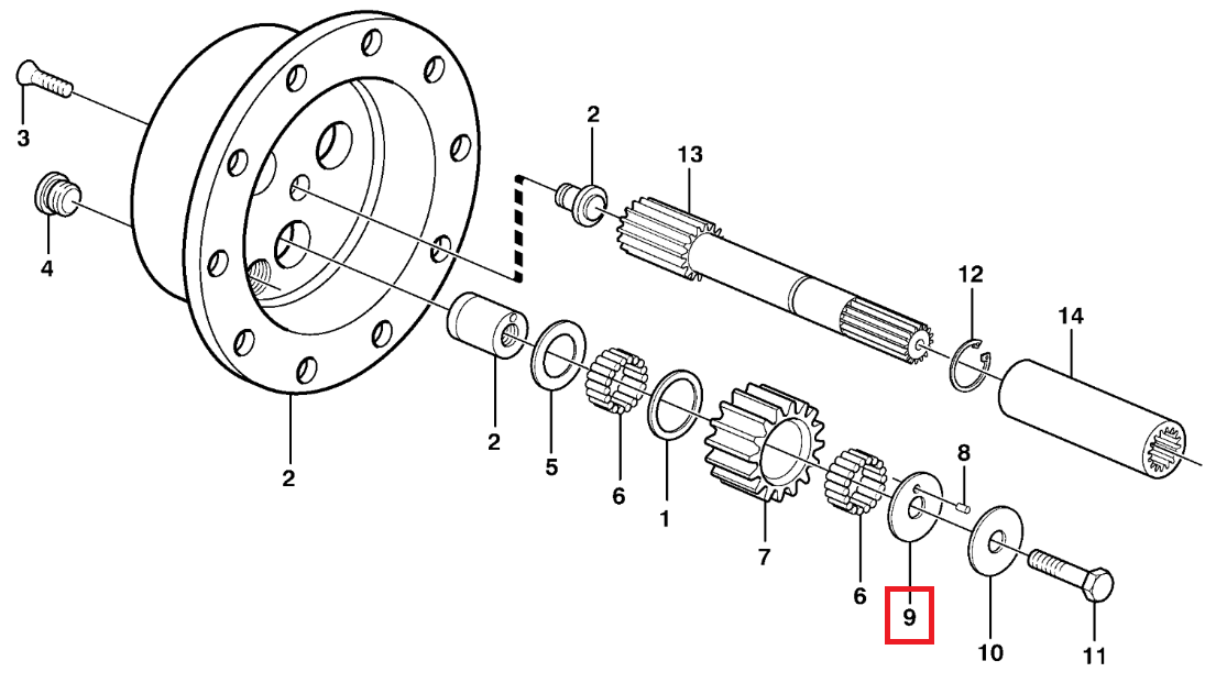 СПУТНИКОВАЯ ШАЙБА ШЛЯПА VOLVO BL71 11709375
