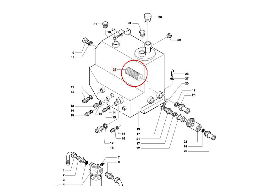 ФИЛЬТР ГИДРАВЛИКИ (НАКОПИТЕЛЯ) NEW HOLLAND CASE 84497564