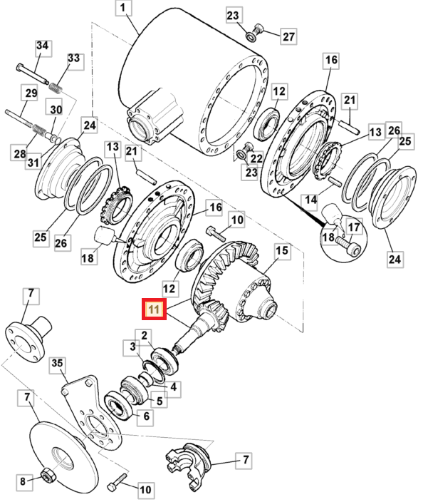 РОЛИК АТАКИ С КОЛЕСОМ JCB 3,4 CX ПОГРУЗЧИКА 458/70246