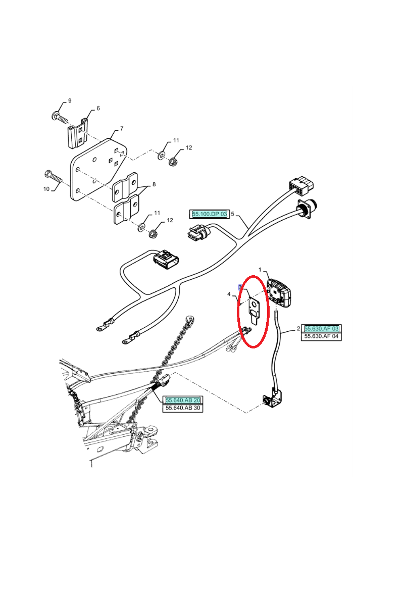 Крепежная пластина New Holland CNH 47557453-47691332