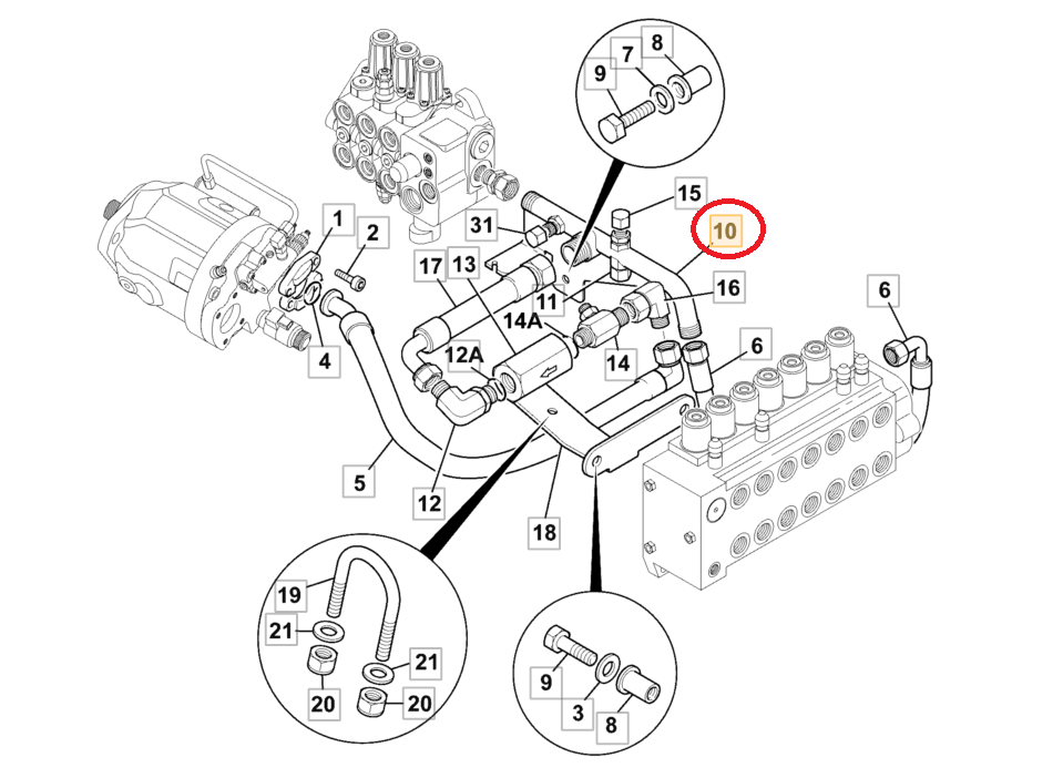 РАЗЪЕМ JCB 3CX 4CX 128/C5387