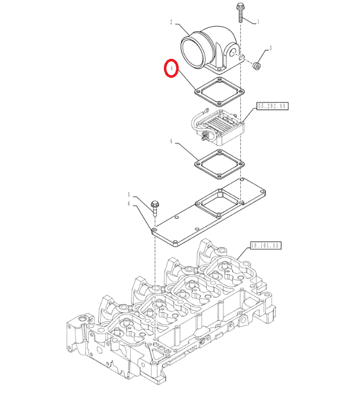ПРОКЛАДКА ВСАСЫВАЮЩЕГО КОЛЛЕКТОРА ТРАКТОР FORD 4899921
