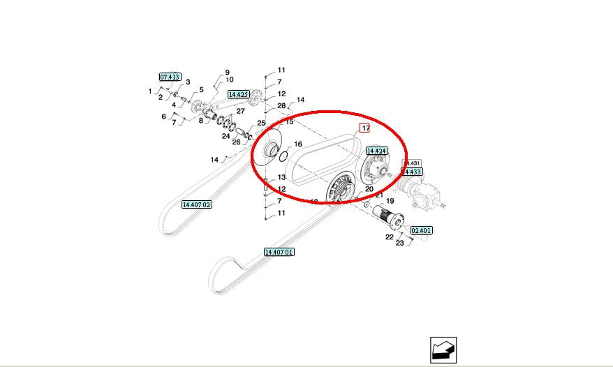 ПОЯС МОЛОТИЛКИ ELEVATION NEW HOLLAND 87547837 - 87540195 - 47837780