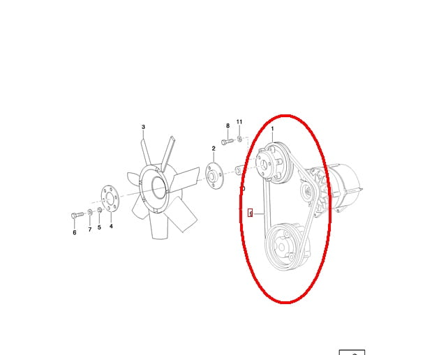 ПАСЕК ДО АЛЬТЕРНАТОРА NEW HOLLAND 500344766